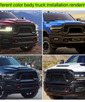 RAM 2500 3500 Tow Hook Covers Red Car Tow Hitch Cover Set For 2019 To 2026 Dodge RAM 2500 3500 Not Fit 1500, installed on trucks
