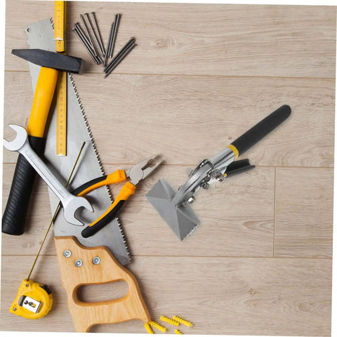 Manual Metal Bender Tool With Straight Jaw Hand Seamer For Duct Crimping and Pliers on Wooden Surface