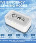 49KHz Ultrasonic Cleaner For Jewelry And Glasses With 5 Cleaning Modes, 27oz 304 Stainless Steel Tank In Gray