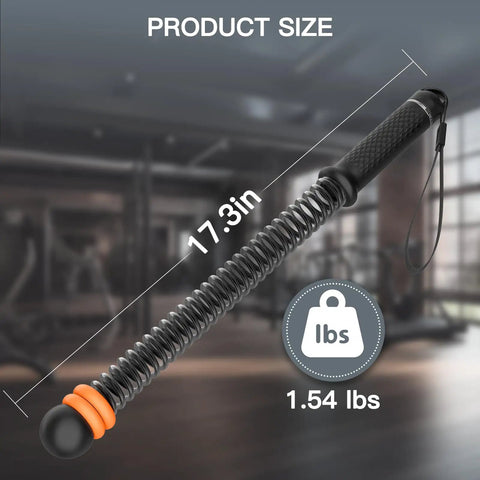 Ropeless Battle Ropes For Home Gym 2 Pack Quiet Cordless Ropes, adjustable weight handles, 17.3in size, 1.54 lbs displayed