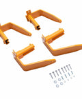 4 Pack Universal Stake Pocket Camper Tie Downs For Full Size Pickup Trucks, Heavy Duty Steel, Powder Coated Orange, Includes Screws And Instructions, Replaces TDSF NN2297