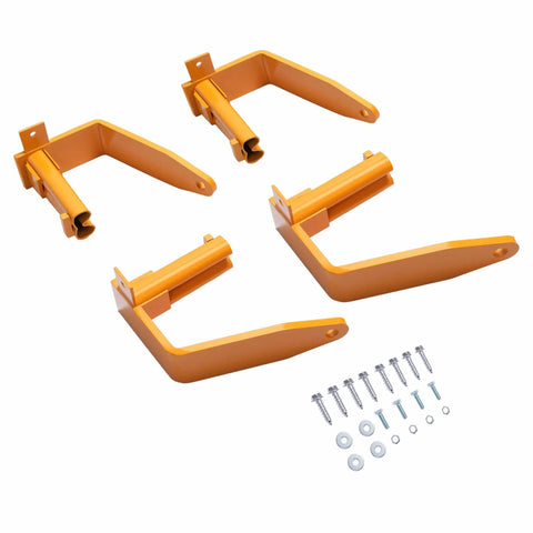 4 Pack Universal Stake Pocket Camper Tie Downs For Full Size Pickup Trucks, Heavy Duty Steel, Powder Coated Orange, Includes Screws And Instructions, Replaces TDSF NN2297