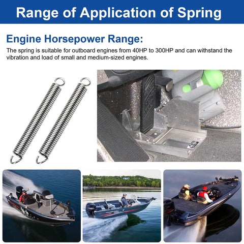 Hot Foot Spring Replacement Kit For Marine Throttle Pedal, Lightweight Corrosion Resistant Springs For Boat Hot Foot Repair, Fits A Wide Range Of Models And Outboard Inboard Engines Including OMC, Mercury, Yamaha Carburetors