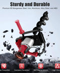 Powerful Pro Grade Electric Post Hole Digger 1500W Earth Auger Drill with 4 Inch and 6 Inch Bit Set on rocky surface