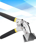 Flanging Pliers Flat Nose Crimping Forceps Hand Seamer With Curved Handle on blue background
