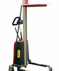 Heavy Duty Electric Work Positioner Truck With 330 Lbs Capacity And 59 Inch Lift Height, steel frame with polyurethane wheels.