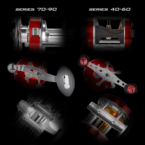 Rover Round Baitcasting Reel for Right Handed Anglers With CNC Spool, Thick Aluminum Side Plates, Brass Gears, Rover40 series 40-60