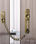 Stainless Steel Sliding Door Lock Spring Catch Latch for Wooden Garden Gate, bronze chain latch on wooden door.