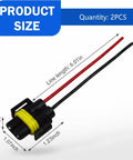Tough As Nails 9005 And 9006 Headlight Connectors 2 Pack Female Adapter Wiring Harness with pure copper core and nylon housing.