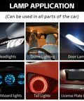 Lamp application for 30 Pcs T10 Wedge LED Bulbs Kit For Car Interior Lights Replacement 194 168 2825 W5W COB LEDs