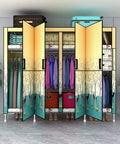 Built Tough Portable Wardrobe With Magnetic Snap Doors And Reinforced Steel Frame Hella Spacious Closet Organizer displaying vibrant clothes and fabric drawers.