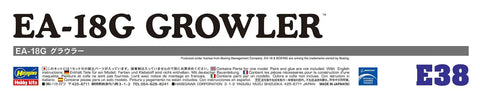 US Navy EA-18G Growler Electronic Warfare Fighter Model Kit In 1/72 Scale box label with product details and branding