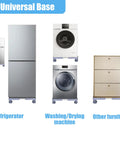 Heavy Duty Mini Fridge Stand With Mobile Rollers Supports Up To Six Hundred Lbs Adjustable Base Platform for various appliances.
