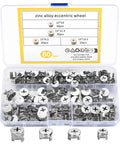 80Pcs Furniture Cam Lock Connectors Set For Cabinets And Drawers Zinc Alloy Cam Lock Nuts Fasteners in storage box