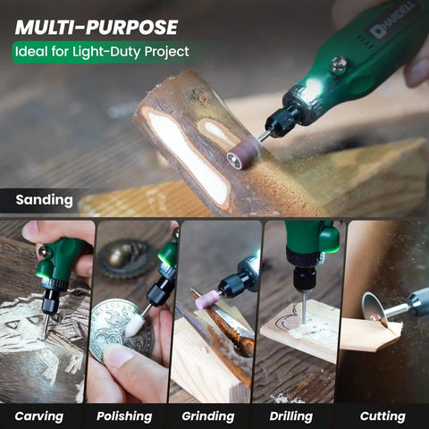 Mini Cordless Rotary Tool Kit With 69 Pieces, 5 Speed USB C Charging, Grab And Go Portable DIY Craft Set sanding wood