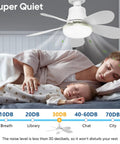XIGUCUCN Socket Fan Light with Remote,20.5" Screw in Ceiling Fan Lights in a bedroom, super quiet operation, soothing light.