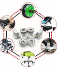608ZZ Double Shielded Miniature Ball Bearings Set Of Twenty Hardened Steel Axles for skateboards, scooters, and printers.