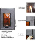 Resin 3D Printer Enclosure With Adjustable Vent Kit For Odor Control And UV Blocking Window, highlighted features and durability tests.