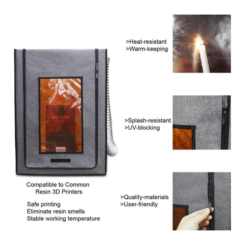 All In One Resin 3D Printer Enclosure With Vent Kit And UV Curing Light, heat-resistant and splash-proof material details