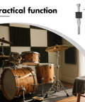 Premium Threaded Cymbal Stacker Mount Boom Arm With Sleeve Clutch For Electronic Drum Set installed in a drum setup showing practical use.