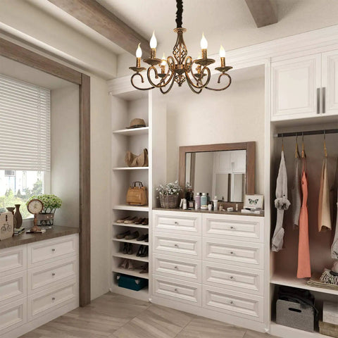 Rustic 6 Light Chandelier With Antique Bronze Finish That Rocks French Country Vintage Pendant Light Fixture in closet room