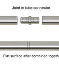 8 Ft Soft Close Sliding Hardware Kit In Brushed Stainless Steel Top Mount Barn Door Style Track System Hardware Only connector detail
