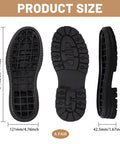 Non Slip Rubber Sole Replacement For Shoes 1 Pair Black Full Outsole Protector With Non Skid Grip Durable Repair Soles