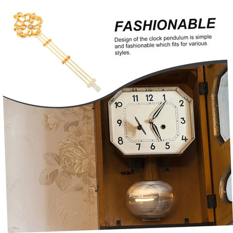 DIY Ready Pendulum Clock Movement Replacement For Wall Clocks with metal pendulum in classic design, shown in wall clock setup