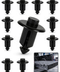 Tailgate Molding Rivet Retainer Clips 10 Pack Black For Ford Trucks F150 F250 F350 F450 2015 To 2024 Maverick 2022 To 2024 Ranger 1993 To 1997 Explorer Sport Trac 2007 To 2010 OE Style Replacement black nylon tailgate trim clips