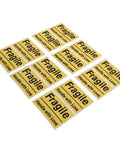 6 Pack Yellow PVC Fragile Shipping Labels with Adhesive Warning Stickers for Moving Boxes and Warehouses, High Visibility Packing Labels for Efficient Shipping and Handling, Bulk Package Stickers. Yellow fragile handle with care labels in a 6-pack