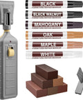 No Sweat Quick Fix Do It Yourself Laminate Floor Repair Kit With Heat Pen For Wood Vinyl Linoleum Scratch Cover includes heat pen, wax sticks, and markers.