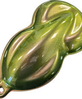 Mutation Green Basecoat Automotive Paint One Gallon 128 Oz Pre Thinned Ready To Spray Blend Including Slow Reducer Professional Grade color sample showing vibrant green finish.