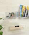 Magnetic Desk Organizer Set With Modular Stand Metal Construction Three Trays And Pen Holder For Office Home Dorm Study Room Space Saving Stationery Organizer Gift Ready For Any Workspace Vibe installed on wall