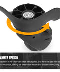 Volein suitcase wheel caster, black plastic 360-degree swivel for DIY luggage repair.