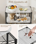 8 Tier Adjustable Metal Wire Storage Shelf Unit For Kitchen Garage And Laundry Beefy Build Sturdy Standing Rack With Rust Resistant Coating And 800lbs Total Capacity Easy Assembly Space Saving Organizer with PVC gaskets and adjustable shelves