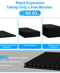 Super Thick High Density Black Acoustic Foam Panels Four Pack Sound Deadening Wall Tiles for Recording Studio expansion process.