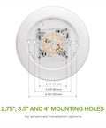 Slick 12 Pack Led Disk Lights 6 Inch Flush Mount Ceiling Fixtures With 5Cct Adjustable Color Tuning And CRI90 Plus Rich Natural Illumination Zero Hassle Setup, showing mounting holes for easy installation.