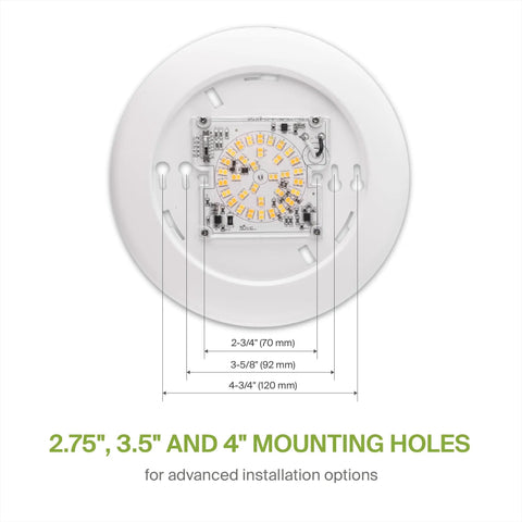 Slick 12 Pack Led Disk Lights 6 Inch Flush Mount Ceiling Fixtures With 5Cct Adjustable Color Tuning And CRI90 Plus Rich Natural Illumination Zero Hassle Setup, showing mounting holes for easy installation.
