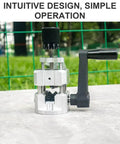 Manual Wire Stripping Tool With Hand Crank on concrete, featuring adjustable knob and durable build
