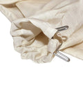 Close-up of Dual Pack Dust Collector Bag With Reinforced Wire Frame, showing fabric and metal hooks, designed for 10 inch table saws.