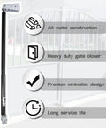 Outdoor Hydraulic Gate Closer For 60 To 140 Lbs Gates Heavy Duty Weatherproof And Rust Resistant Adjustable Closing Speed