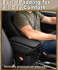 Armrest Cover For Jeep Wrangler JL Center Console Pad With Organizer Pockets Black Faux Leather for 2018 to 2026 JL Gladiator JT