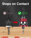 9 Piece Countersink Drill Bits Set With 82 Degree Countersinks, 5 Two Flute TCT Alloy Tapered Bits And Adjustable Depth Stop Collar