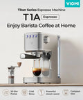 Top Shelf One Touch Espresso Machine With Smooth Milk Frother And Instant Cold Brew Maker Craft Rich Lattes And Creamy Cappuccinos Quick countertop setup with sleek design.