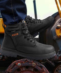 Steel Toe Waterproof Work Boots For Men, Tough As Nails, Puncture Proof, Oil And Slip Resistant, EH Electrical Hazard Protection