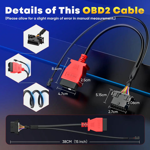 Gotta Have This OBD2 Diagnostic Tool Adapter For 2018 2020 Dodge Ram 1500 2500 Cummins with 16 Pin to 2 Pin OBDII Cable detailed view