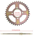 44 Inch Go Kart Rear Axle Shaft Kit Beefed Up With 530 37T Chain Sprocket Brake Disc Pillow Block Bearings And 4 Bolt Wheel Hub