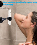 Magnetic Phone Holder Mount With 360 Degree Dual Ballhead And N52 Magnet Base on shower wall holding smartphone