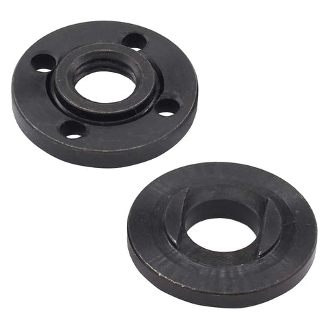 Flange Nut Set For Angle Grinders 4.5 Inch To 5 Inch Metal Lock Nut Kit 2 Pack Heavy Duty, black flange lock nuts for grinders