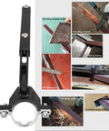 Quick Swap Angle Grinder To Belt Sander Converter Kit Heavy Duty Sanding Adapter For Four Inch And Five Inch Grinders, showing tool and sharpening techniques.